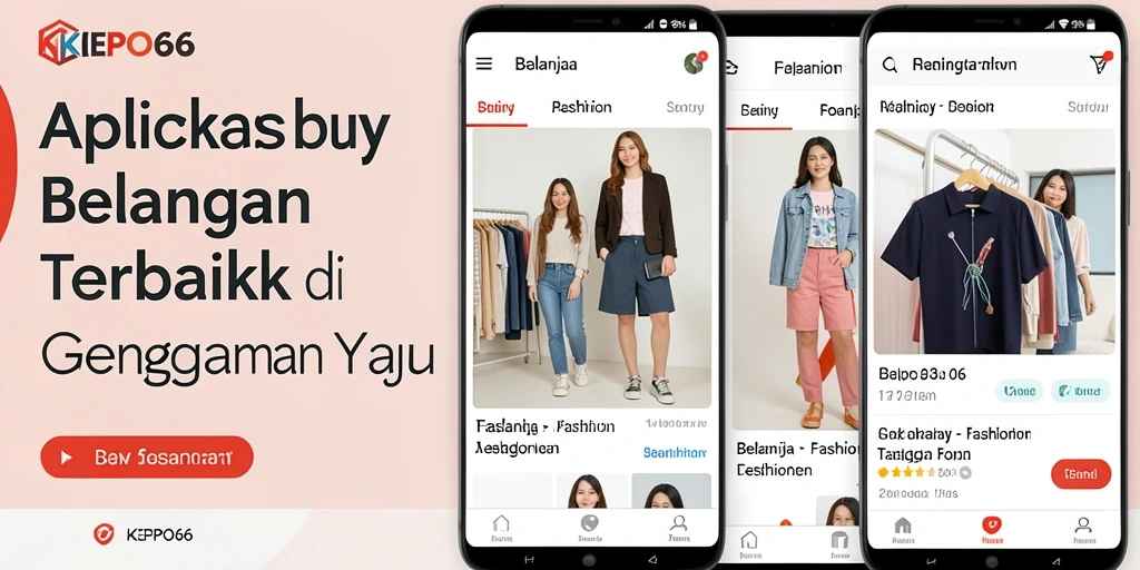 Antarmuka aplikasi KEPO66 yang stylish dan mudah digunakan.