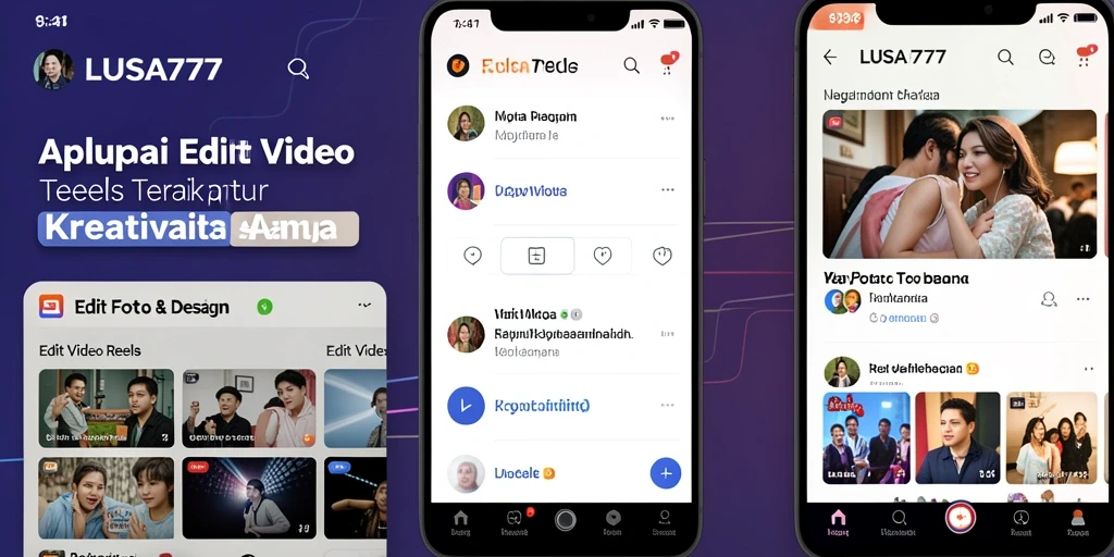 Tampilan antarmuka LUSA777 yang sederhana dan intuitif untuk editing video.