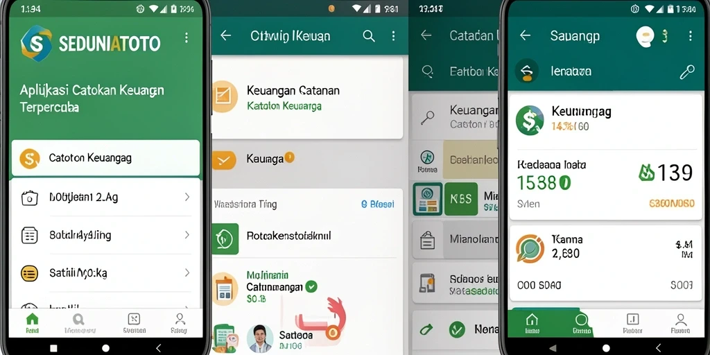 Tampilan utama SEDUNIATOTO yang intuitif untuk Catatan Keuangan.
